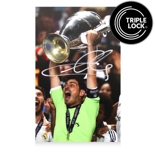 Icons Iker Casillas gesigneerde Real Madrid CF foto 2014