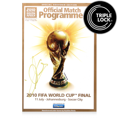 Iker Casillas gesigneerd Spanje programmaboekje 2010