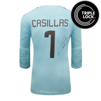 Icons Iker Casillas gesigneerd Real Madrid CF shirt 2008-09