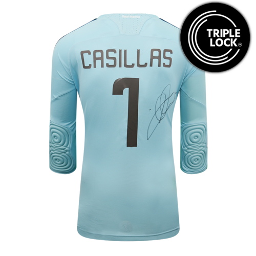 Icons Iker Casillas gesigneerd Real Madrid CF shirt 2008-09