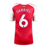 Icons Gabriel Magalhães gesigneerd Arsenal shirt 2025-26