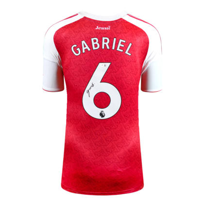 Gabriel Magalhães gesigneerd Arsenal shirt 2025-26