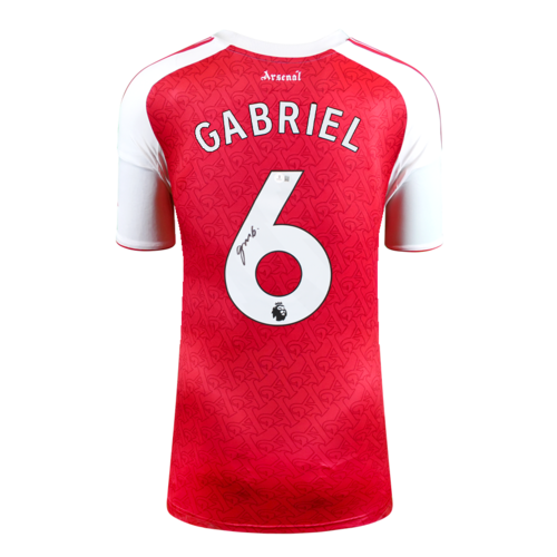 Icons Gabriel Magalhães gesigneerd Arsenal shirt 2025-26