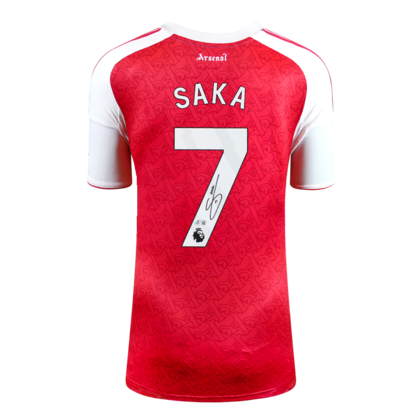 Bukayo Saka gesigneerd Arsenal shirt 2025-26