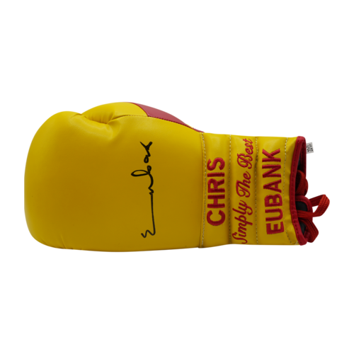 Icons Chris Eubank gesigneerde bokshandschoen