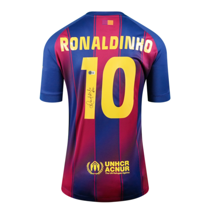 Ronaldinho gesigneerd FC Barcelona shirt 2025-26