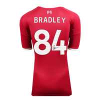 Icons Connor Bradley gesigneerd Liverpool FC shirt 2025-26