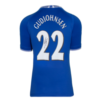 Icons Eidur Gudjohnsen gesigneerd Chelsea shirt 2000