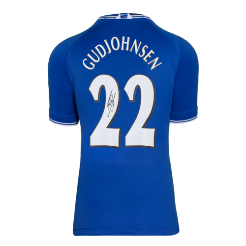 Icons Eidur Gudjohnsen gesigneerd Chelsea shirt 2000
