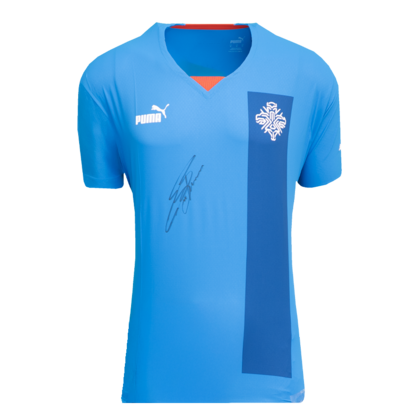 Eidur Gudjohnsen gesigneerd IJsland shirt 2022-23