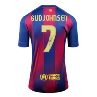 Icons Eidur Gudjohnsen gesigneerd FC Barcelona shirt 2025-26