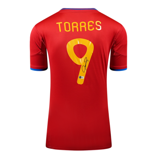 Icons Fernando Torres gesigneerd Spanje shirt 2010