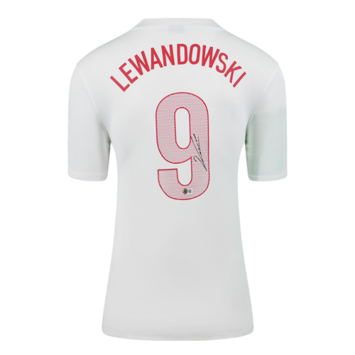 Icons Robert Lewandowski gesigneerd Polen shirt 2020-21