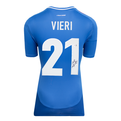 Icons Christian Vieri gesigneerd Italië shirt 2024-25