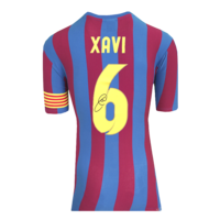 Icons Xavi gesigneerd FC Barcelona shirt