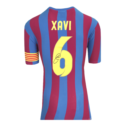 Xavi gesigneerd FC Barcelona shirt