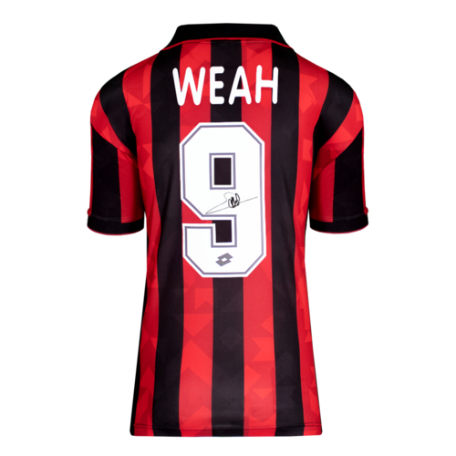 Icons George Weah gesigneerd AC Milan shirt 1994