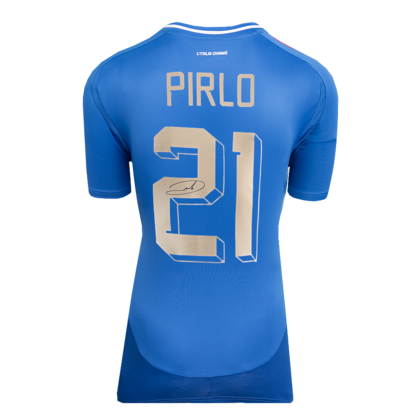 Andrea Pirlo gesigneerd Italië shirt 2024-25