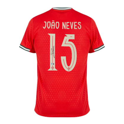 Joao Neves gesigneerd Portugal shirt 2025