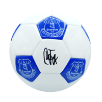 Icons Duncan Ferguson gesigneerde Everton voetbal