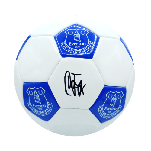 Icons Duncan Ferguson gesigneerde Everton voetbal