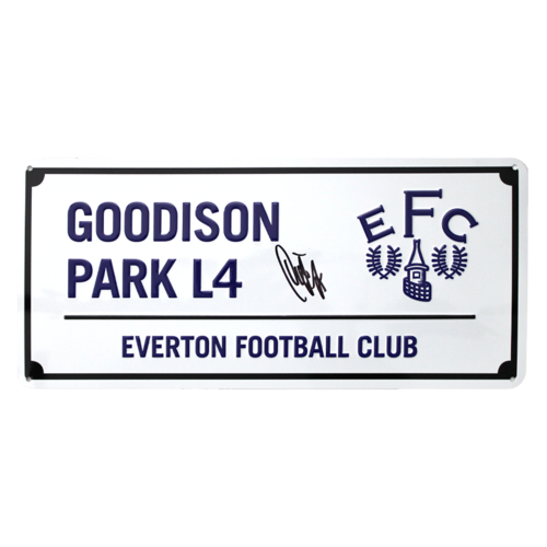 Icons Duncan Ferguson gesigneerd Everton memorabilia