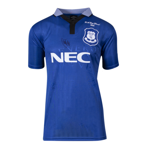 Icons Duncan Ferguson gesigneerd Everton shirt 1995