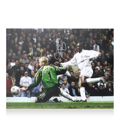 Icons Jimmy Floyd Hasselbaink gesigneerde Leeds United foto