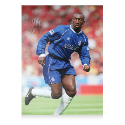 Jimmy Floyd Hasselbaink gesigneerde Chelsea foto