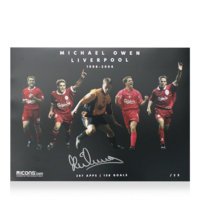 Icons Michael Owen gesigneerde Liverpool FC foto