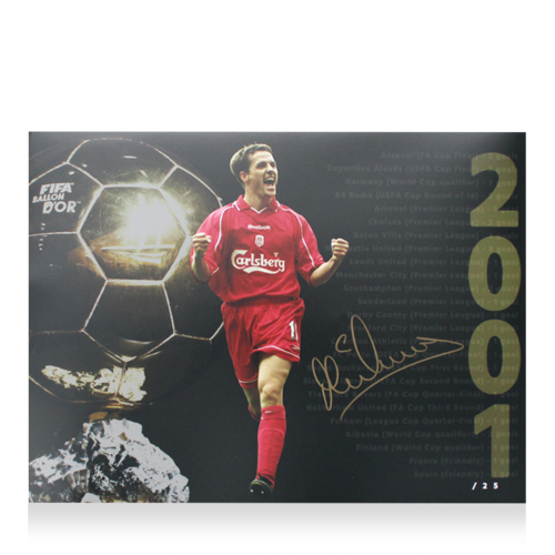 Icons Michael Owen gesigneerde Liverpool FC foto