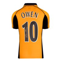 Icons Michael Owen gesigneerd Liverpool FC shirt 2000-01