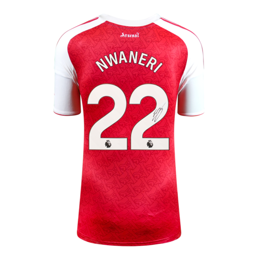 Icons Ethan Nwaneri gesigneerd Arsenal shirt 2025-26
