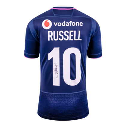 Finn Russell gesigneerd Scotland shirt 2025