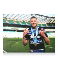 Icons Finn Russell gesigneerde Bath Rugby foto