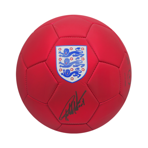 Icons Geoff Hurst gesigneerde voetbal