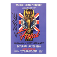 Icons Geoff Hurst gesigneerd programmaboekje 1966