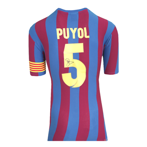 Icons Carles Puyol gesigneerd FC Barcelona shirt