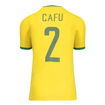 Cafu gesigneerd Brazilië shirt