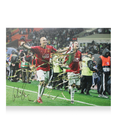 Icons Wes Brown gesigneerde Manchester United foto