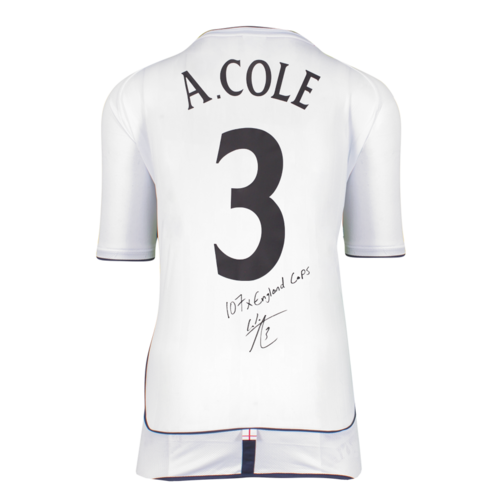 Icons Ashley Cole gesigneerd Engeland shirt 2002
