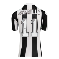Icons Faustino Asprilla gesigneerd Newcastle United shirt 1995-96