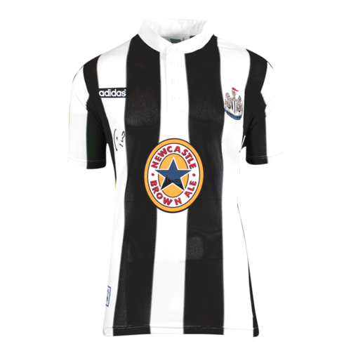 Icons Faustino Asprilla gesigneerd Newcastle United shirt 1995-96