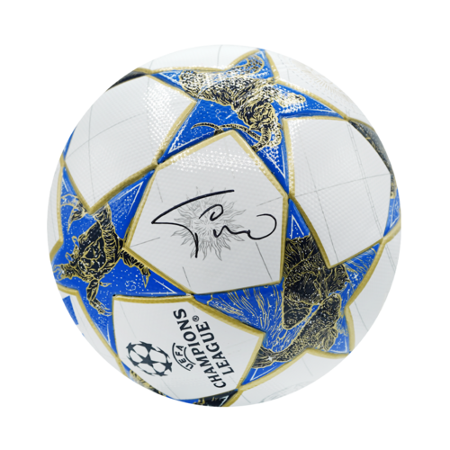 Icons Faustino Asprilla gesigneerde voetbal