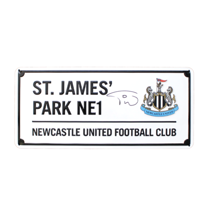 Faustino Asprilla gesigneerd Newcastle United straatnaambordje