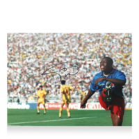 Icons Faustino Asprilla gesigneerde Colombia foto