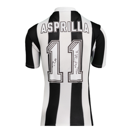 Faustino Asprilla gesigneerd Newcastle United shirt 1995-96