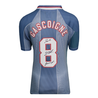 Paul Gascoigne gesigneerd Engeland shirt 1996