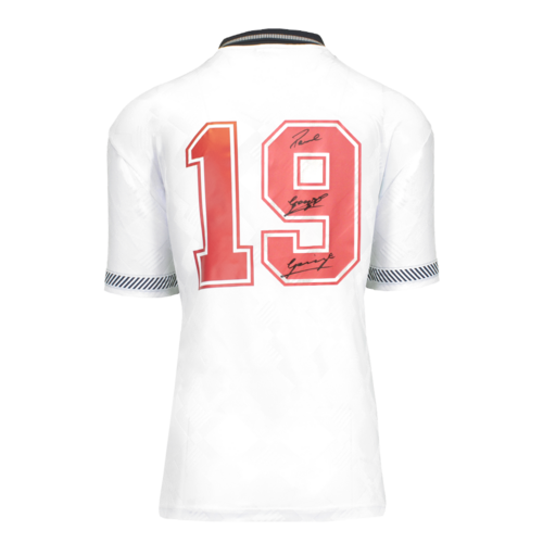 Icons Paul Gascoigne gesigneerd Engeland shirt 1990