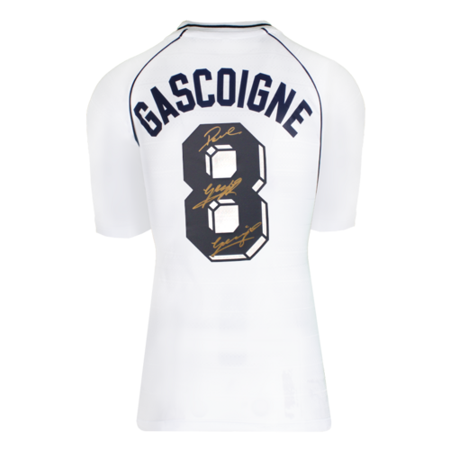 Icons Paul Gascoigne gesigneerd Tottenham Hotspur shirt 1991